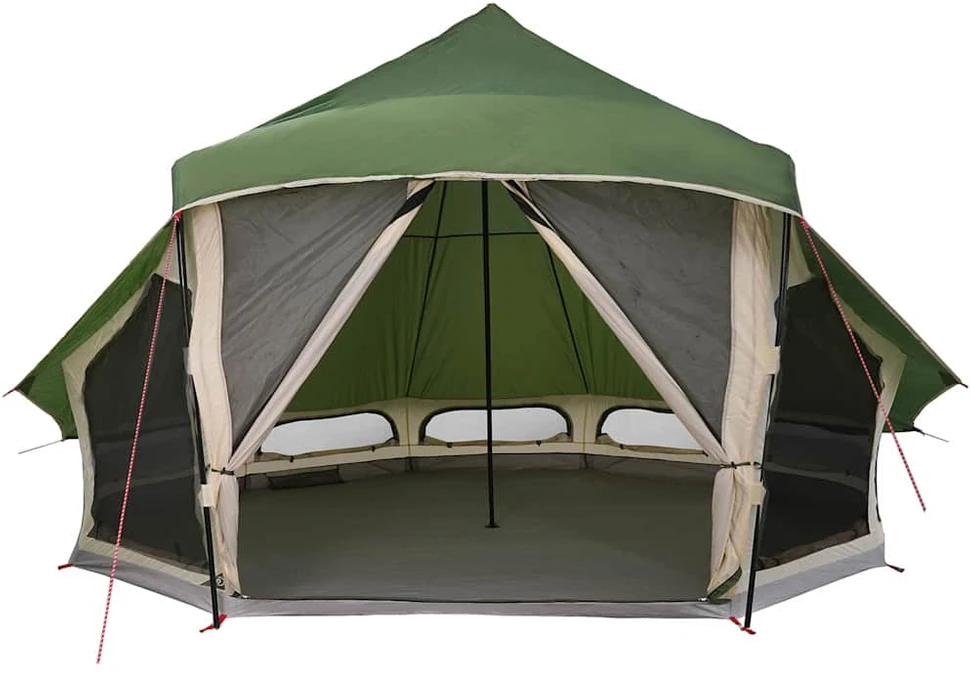 Tipi palapinė su stogu Žalia 508 x 470 x 300 cm tafta