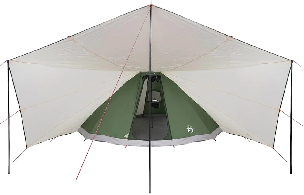 Tipi palapinė su stogu Žalia 510 x 690 x 330 cm tafta