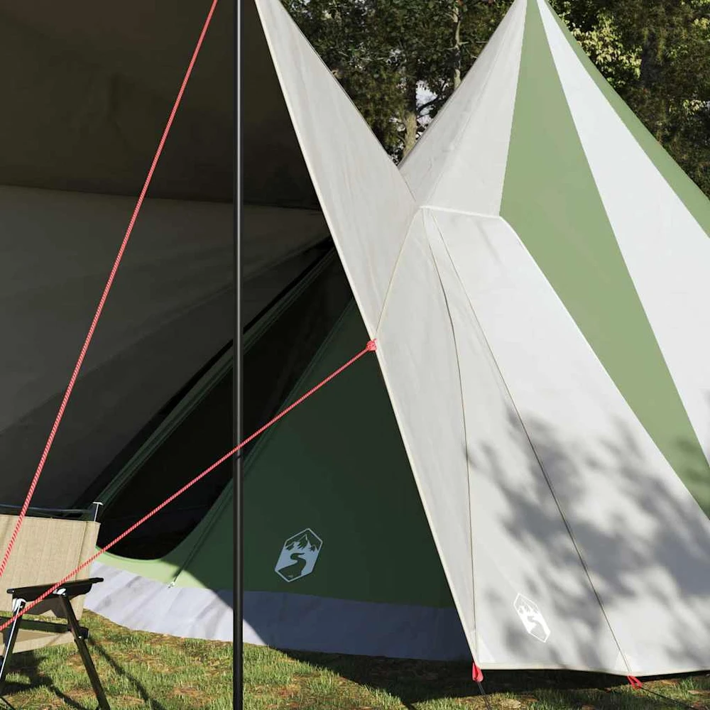 Tipi palapinė su stogu Žalia 510 x 690 x 330 cm tafta