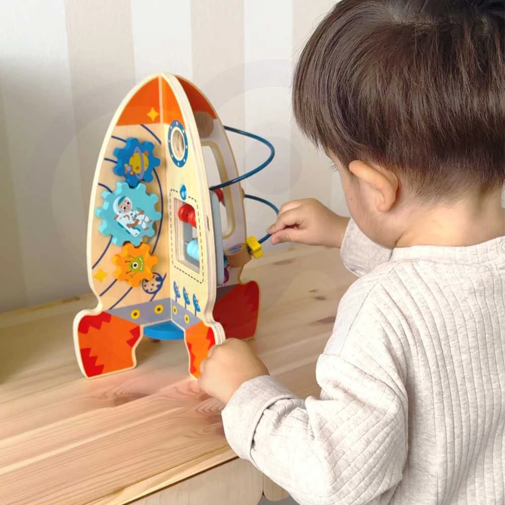 Tooky Toys „Takey Toy Light Wooden“ edinis žaislas Daugiafunkcinė raketa