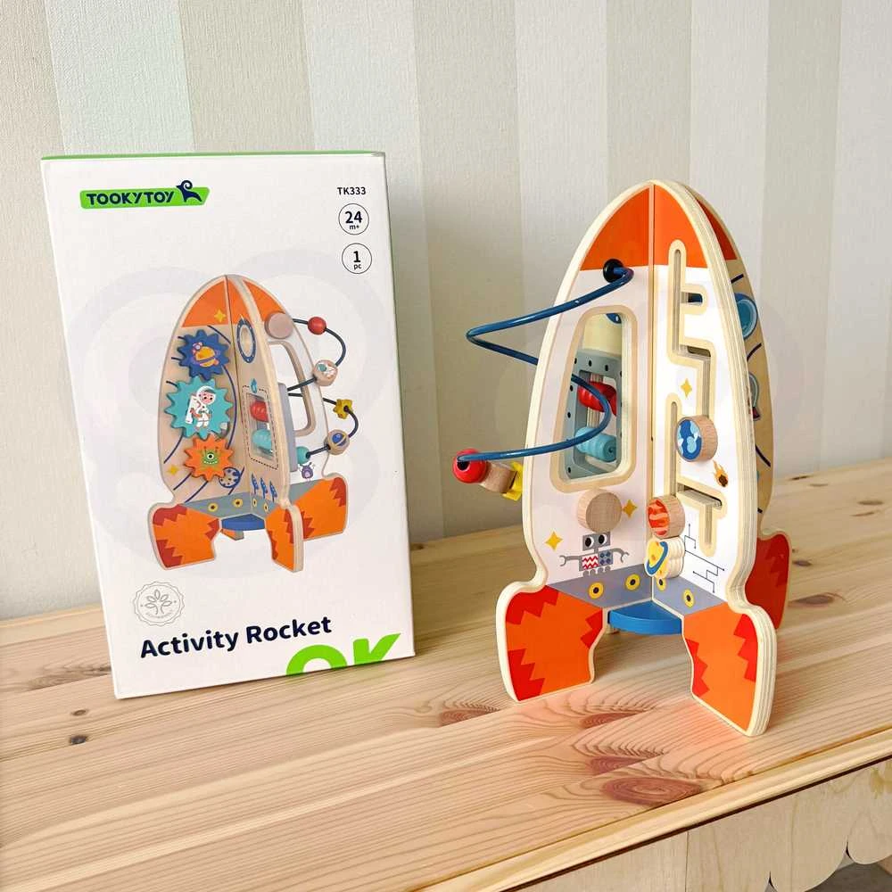 Tooky Toys „Takey Toy Light Wooden“ edinis žaislas Daugiafunkcinė raketa