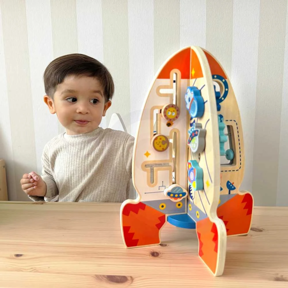 Tooky Toys „Takey Toy Light Wooden“ edinis žaislas Daugiafunkcinė raketa