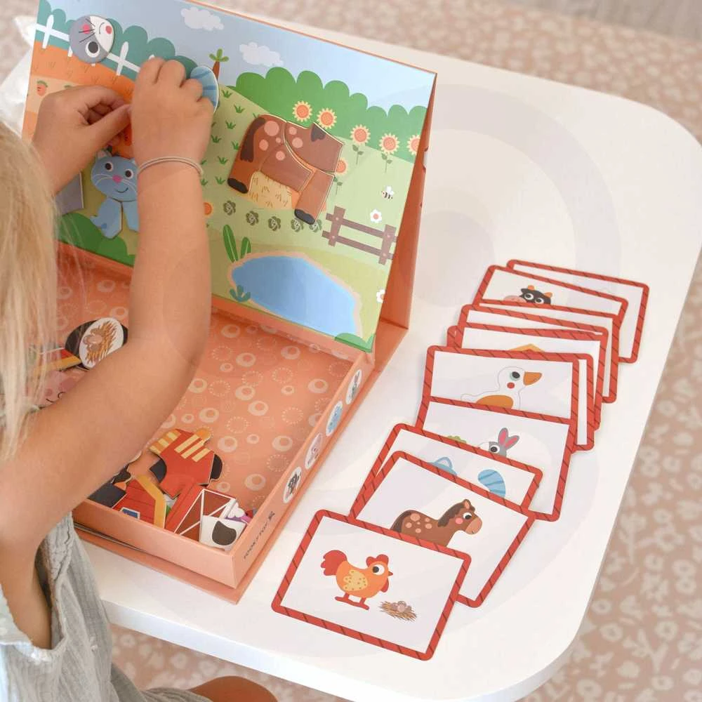 Tooky Toys TOOKY TOY magnetinė dėlionė Ferma