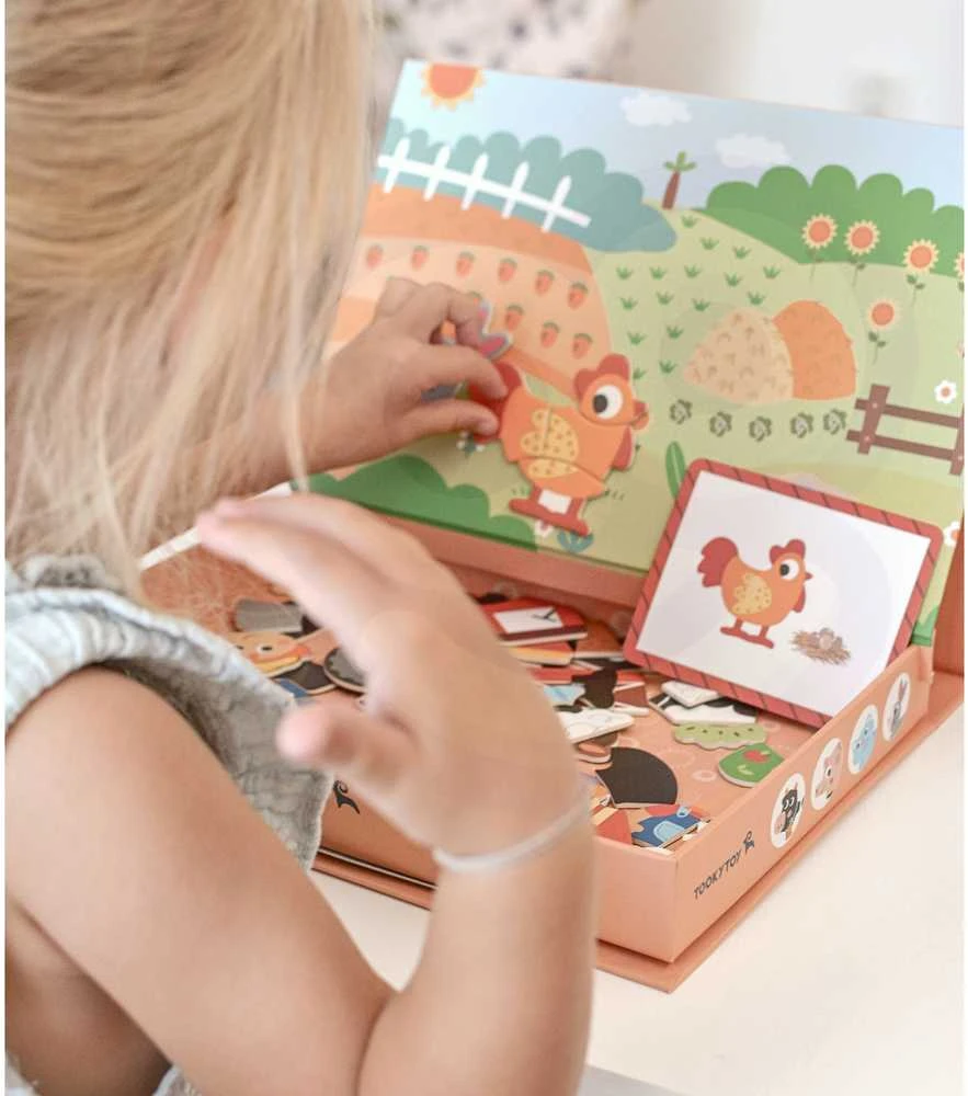 Tooky Toys TOOKY TOY magnetinė dėlionė Ferma
