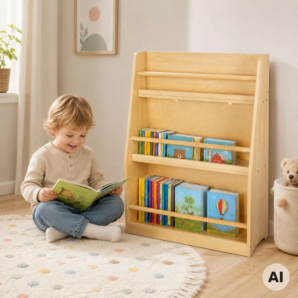 Tooky Toys TOOKY TOY medinė knygų lentyna