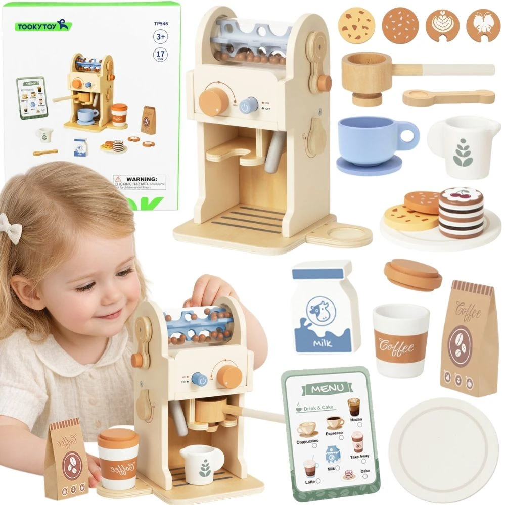 Tooky Toys TOOKY TOY Medinis kavos rinkinys Barista Express