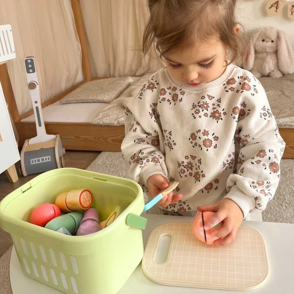 Tooky Toys TOOKY TOY medinis maisto daržovių ir vaisių rinkinys