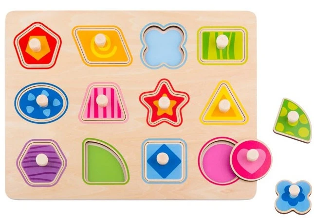 Dėlionė Tooky Toys Žaislų žaislų galvosūkis Montessori mokymosi figūros su kaiščių figūromis