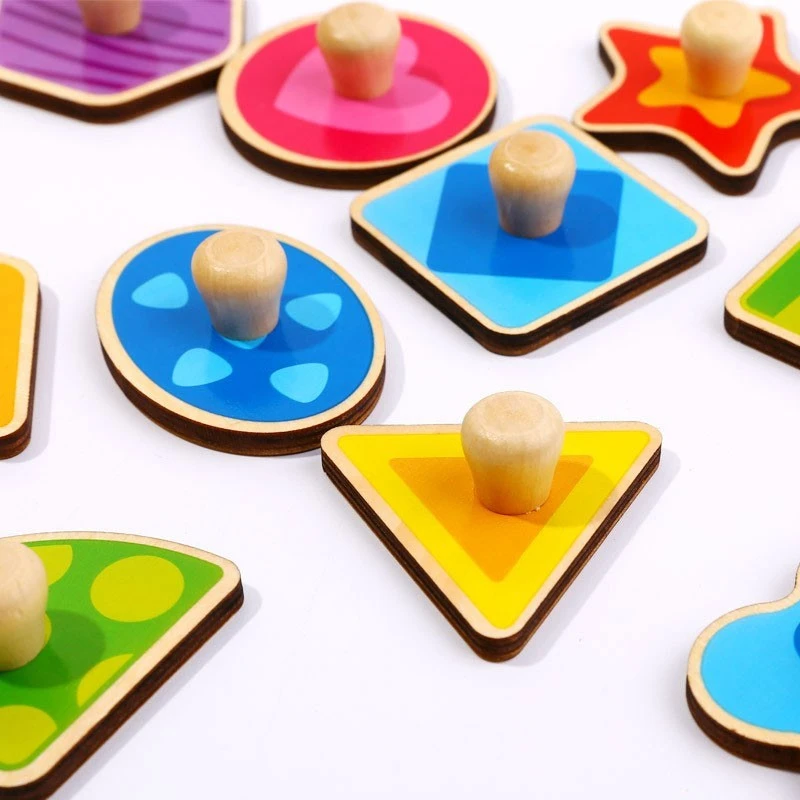 Dėlionė Tooky Toys Žaislų žaislų galvosūkis Montessori mokymosi figūros su kaiščių figūromis