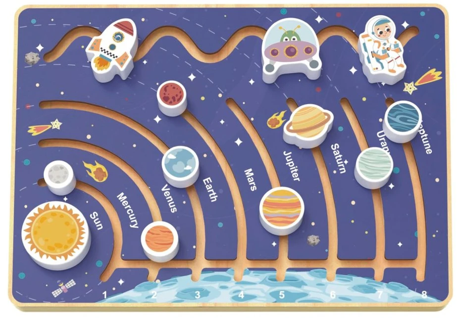 Tooky Toys TOOKY TOY Saulės sistemos edukacinė lenta
