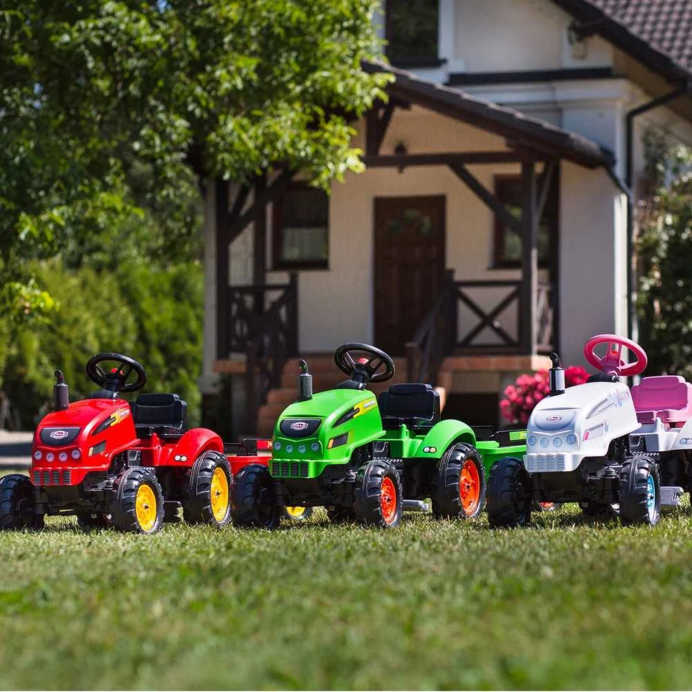 Traktorius su priekaba FALK X Tractor žalias