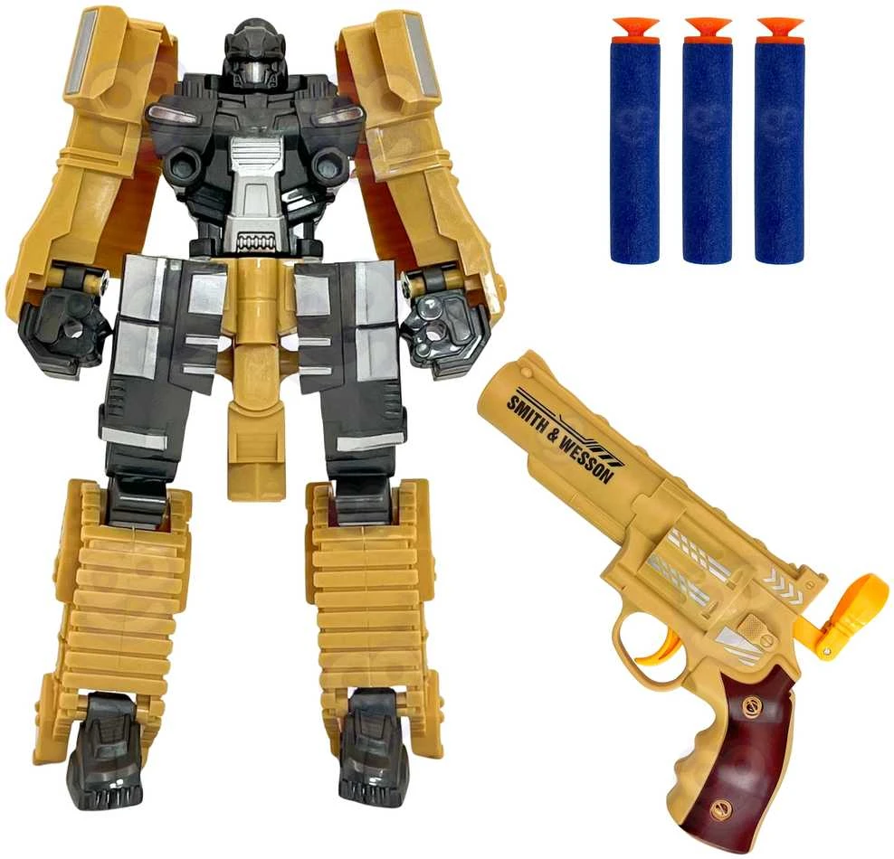 3 Viename Robotas Transformeris Tankas Ir Strėlyčių Šautuvas WOOPIE