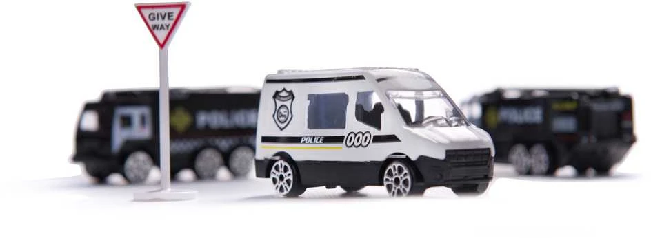 Ikonka Transporterio lėktuvas + 3 policijos automobiliai
