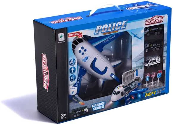 Ikonka Transporterio lėktuvas + 3 policijos automobiliai