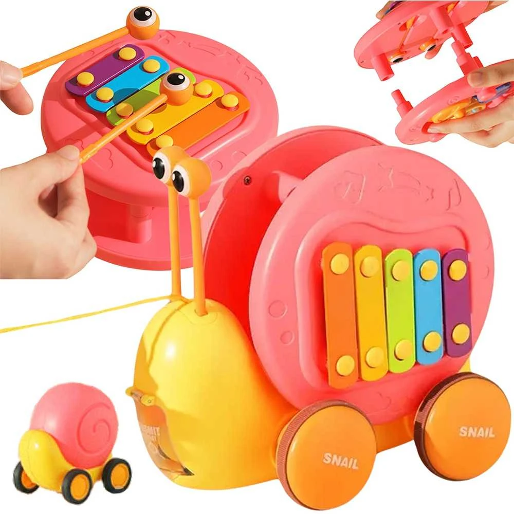Traukiamas šliužas 4in1 WOOPIE rožinis