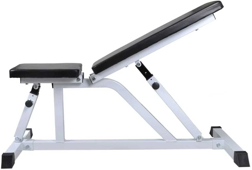 Treniruočių suoliukas su štanga ir hantelių rinkiniu, 30,5kg