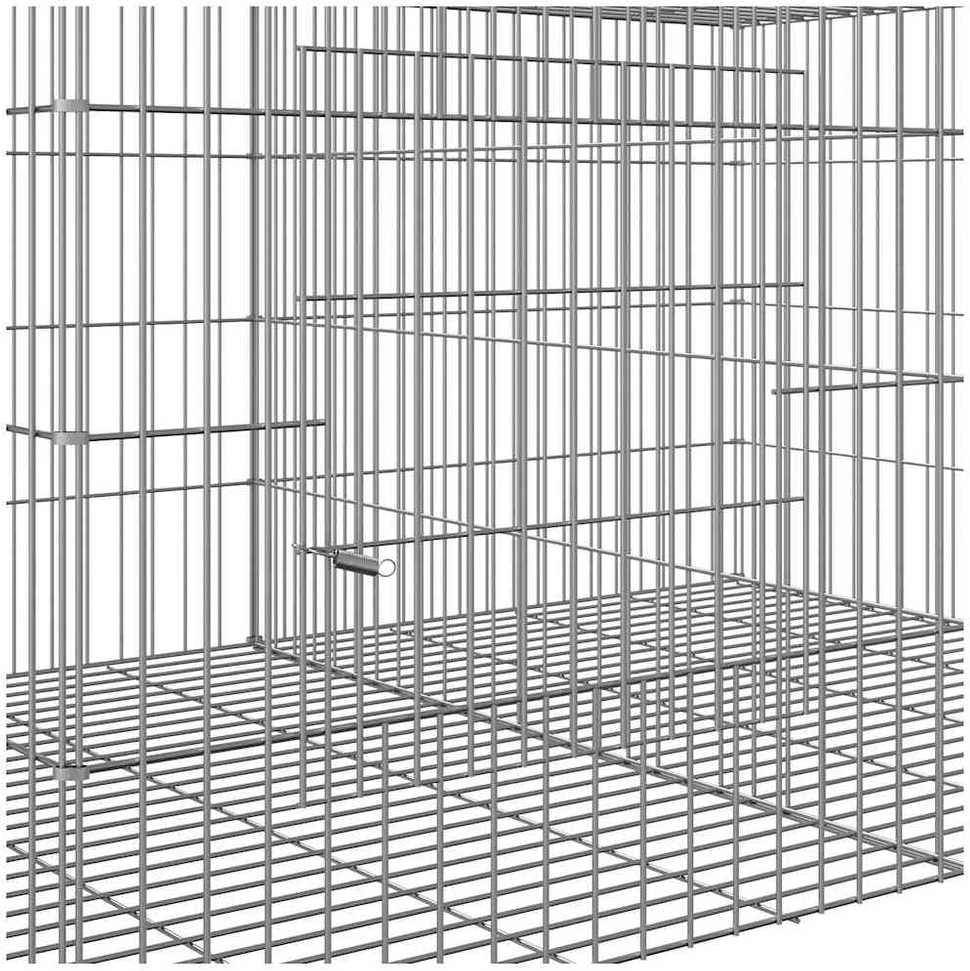 Triušių narvas, 5 segmentai, 273x79x54cm, galvanizuota geležis
