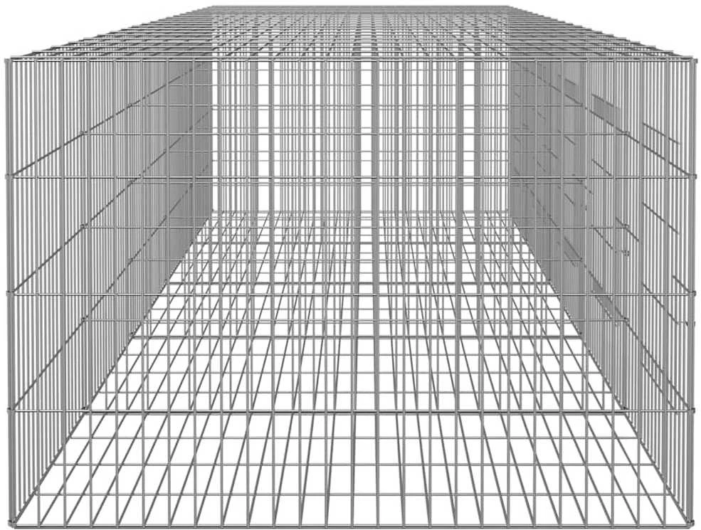Triušių narvas, 5 segmentai, 273x79x54cm, galvanizuota geležis