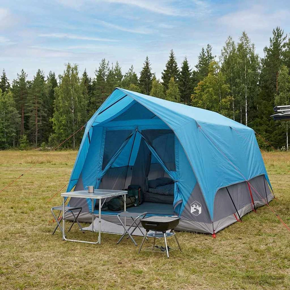 Tunelinė palapinė Mėlyna 10 asmenų Poliesteris ir plienas
