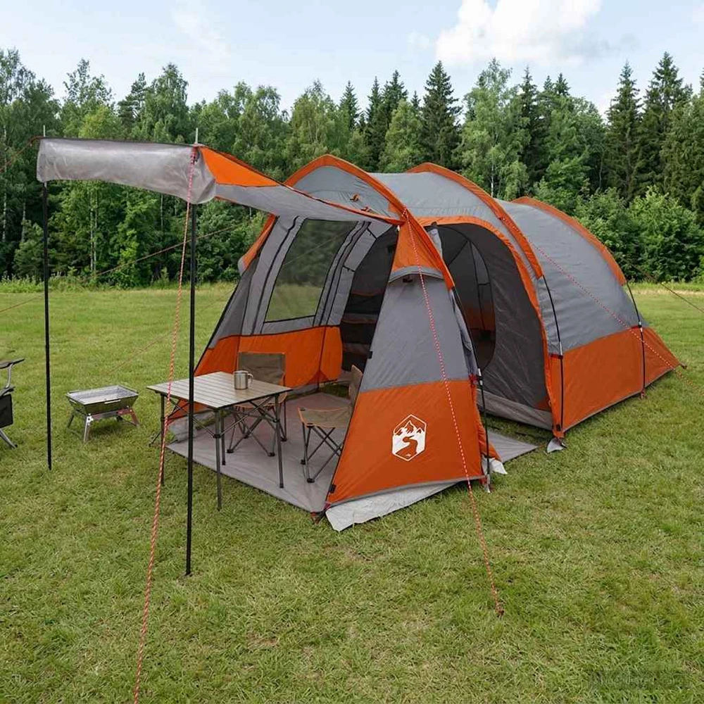 Tunelinė palapinė Pilka ir oranžinė 390 x 215 x 152 cm