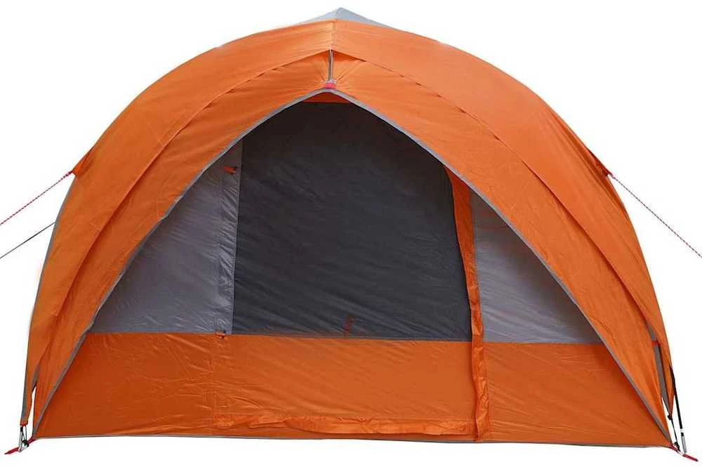 Tunelinė palapinė 6 asmeniui Pilka ir oranžinė tafta