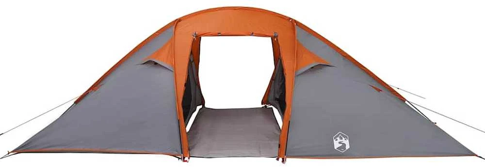 Tunelinė palapinė Pilka ir oranžinė 510 x 240 x 156 cm tafta