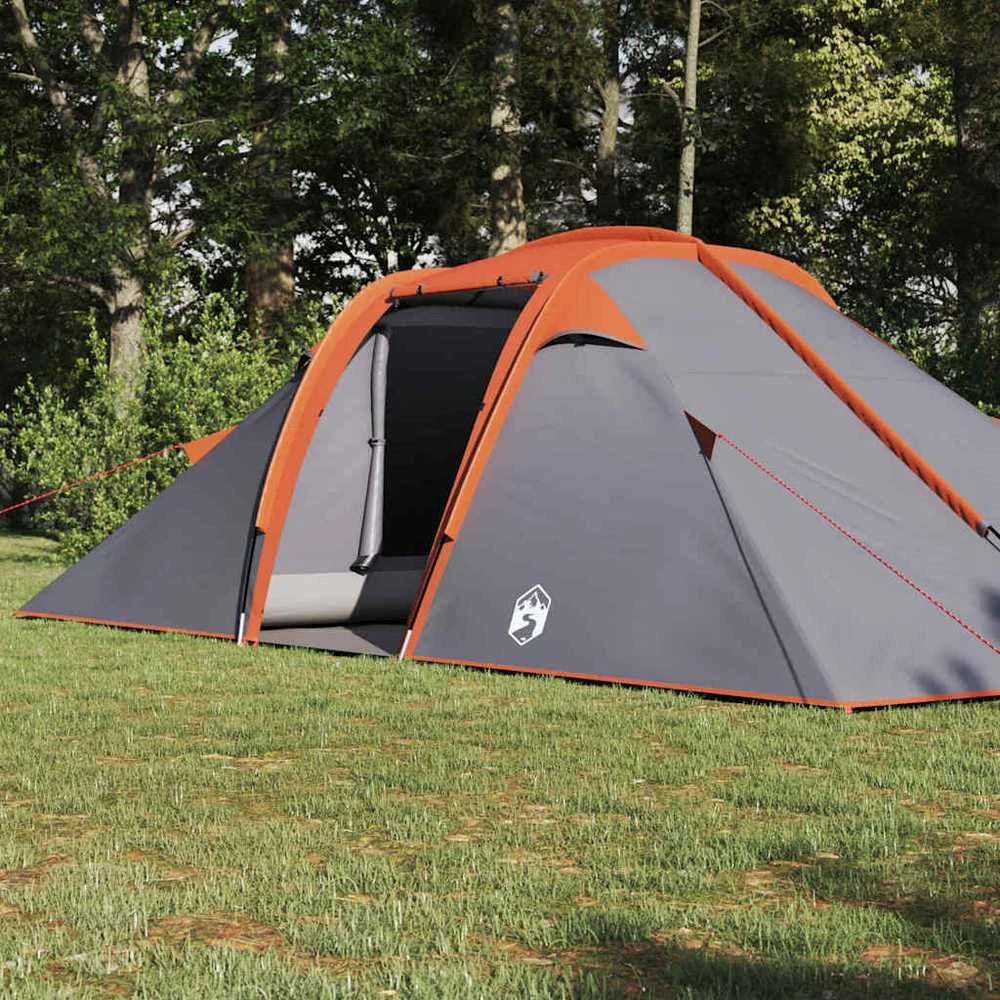 Tunelinė palapinė Pilka ir oranžinė 510 x 240 x 156 cm tafta