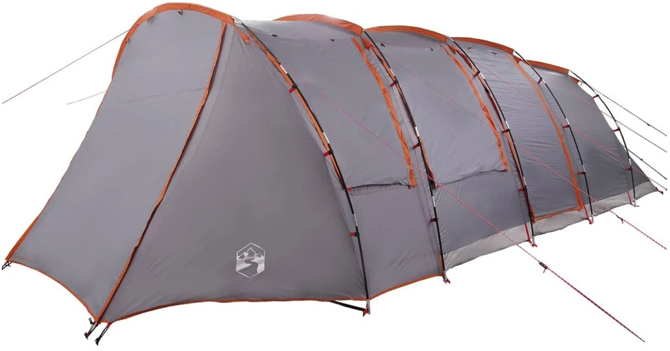 Tunelinė palapinė 675 x 392 x 210 cm Pilka ir oranžinė