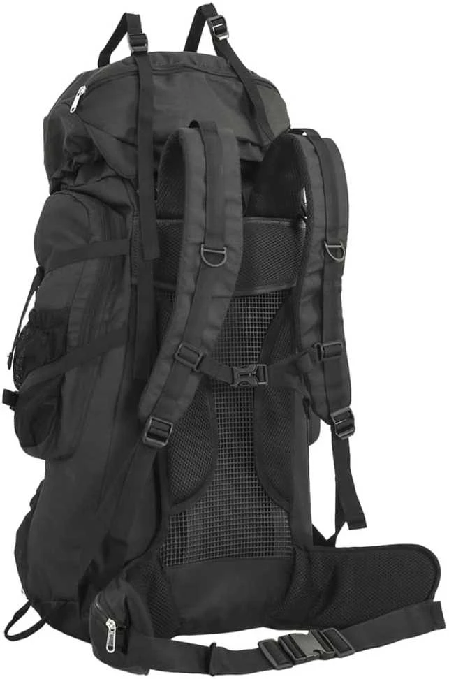 Turistinė kuprinė, juoda, 60L, oksfordo audinys