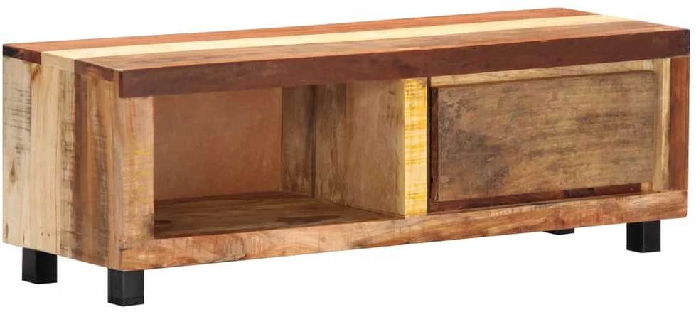 TV staliukas TV spintelė, 100x30x33cm, perdirbtos medienos masyvas