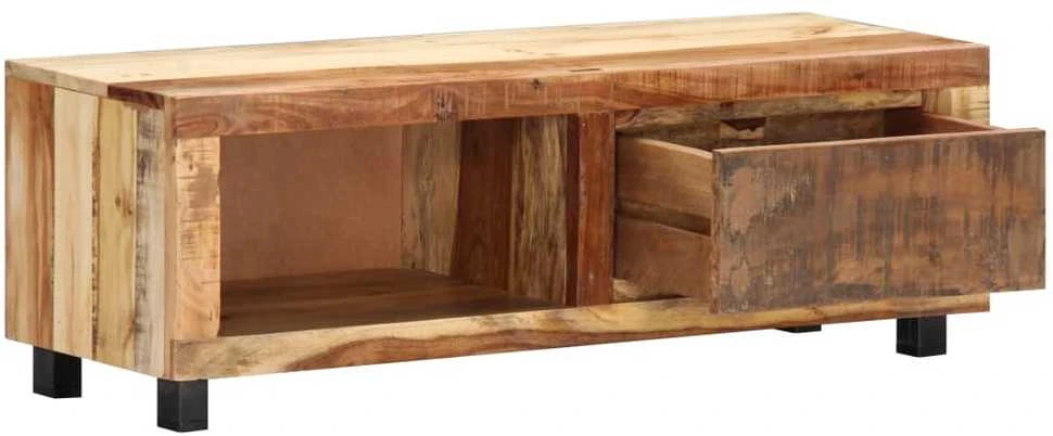 TV staliukas TV spintelė, 100x30x33cm, perdirbtos medienos masyvas