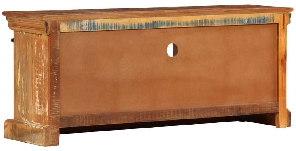 TV staliukas TV spintelė, 110x30x45cm, perdirbtos medienos masyvas