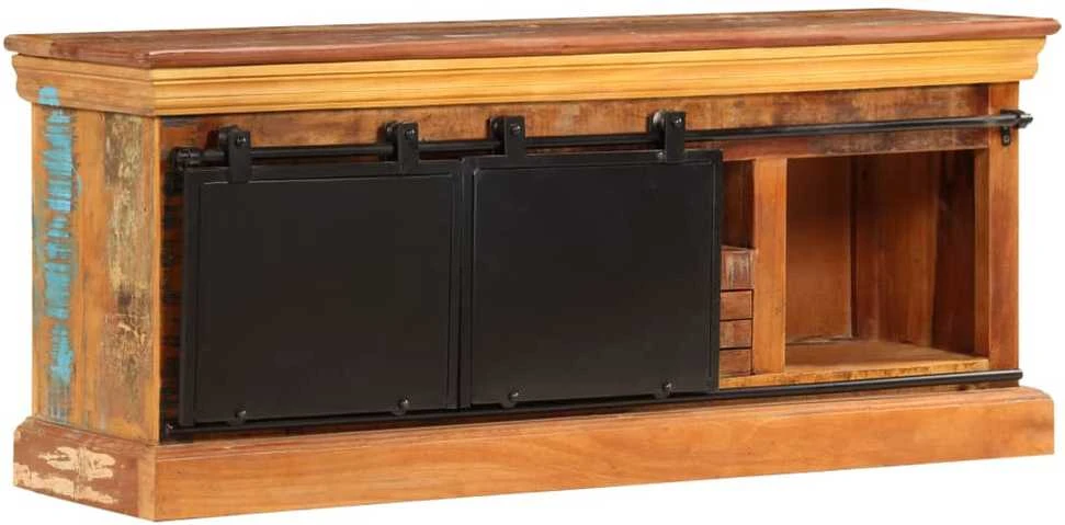 TV staliukas TV spintelė, 110x30x45cm, perdirbtos medienos masyvas