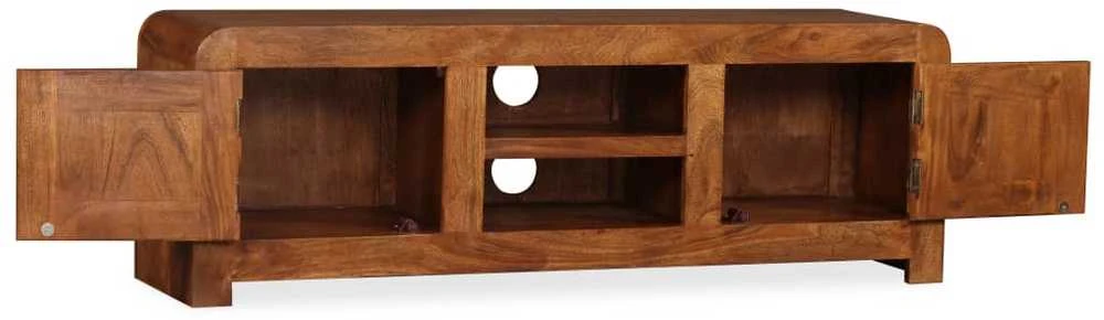 TV staliukas TV Spintelė, 120x30x40cm, medienos masyvas su medaus apdaila
