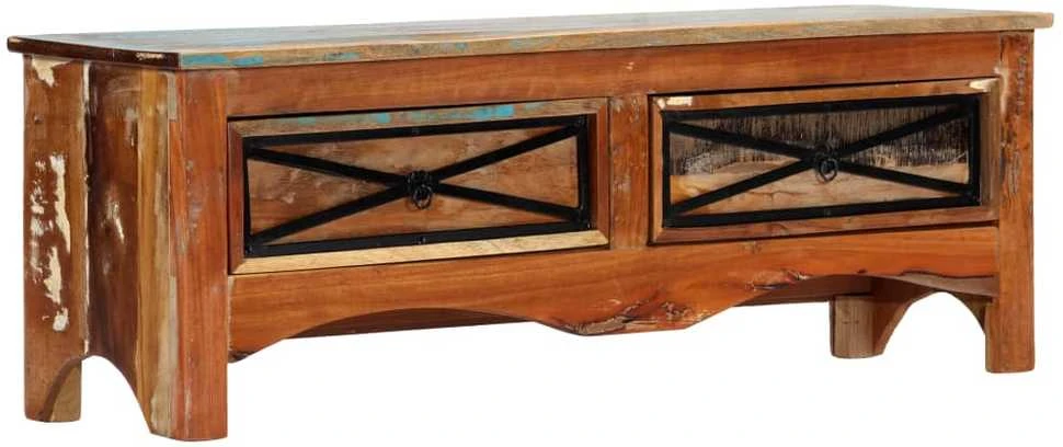 TV staliukas TV spintelė, 120x30x40cm, perdirbtos medienos masyvas