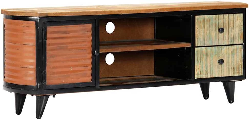 TV staliukas TV spintelė, 120x30x45cm, perdirbtos medienos masyvas