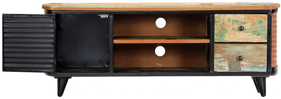TV staliukas TV spintelė, 120x30x45cm, perdirbtos medienos masyvas
