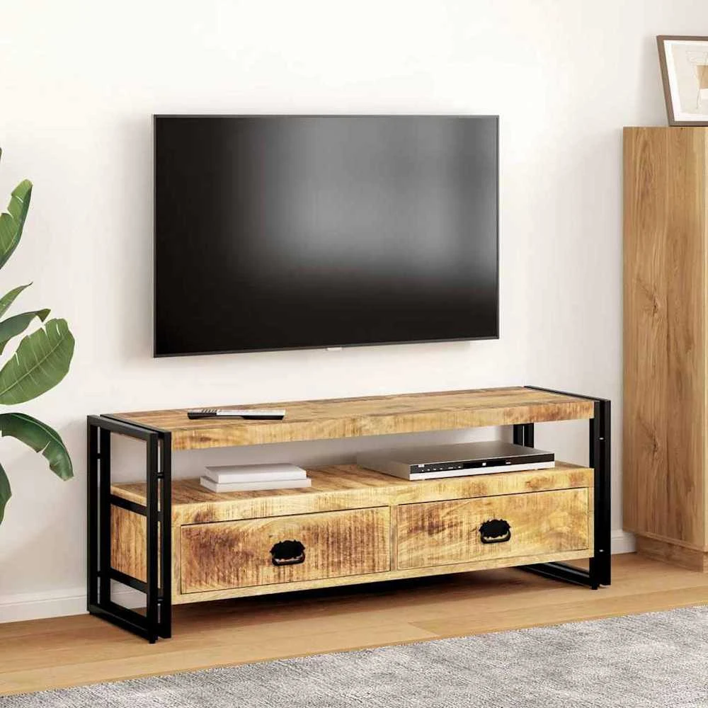TV spintelė, 120x35x45cm, mango medienos masyvas