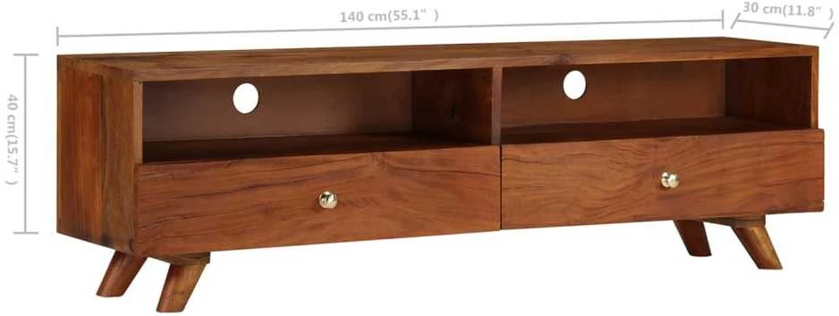TV staliukas TV spintelė, 140x30x40cm, perdirbtos medienos masyvas