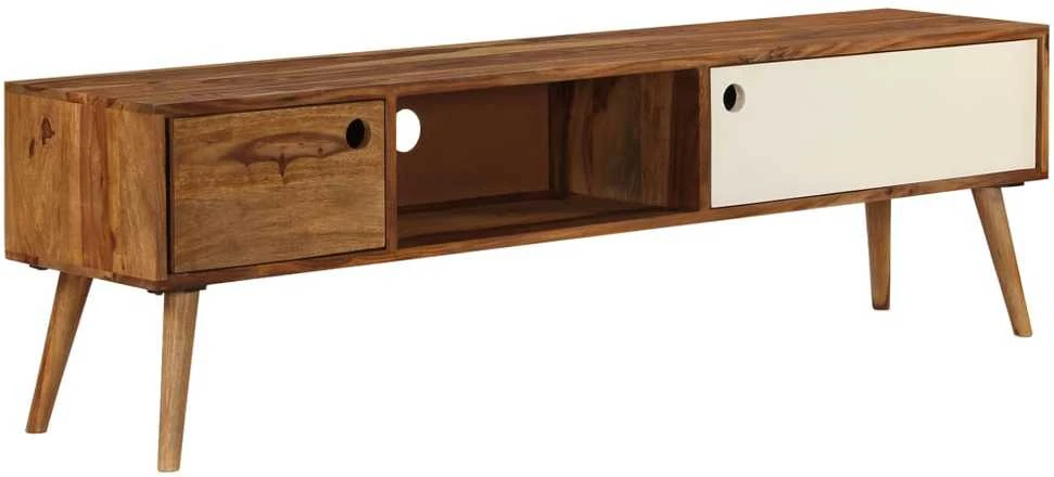 TV staliukas TV spintelė, 140x30x40cm, rausvosios dalbergijos masyvas