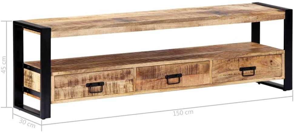 TV staliukas TV spintelė, 150x30x45cm, mango medienos masyvas
