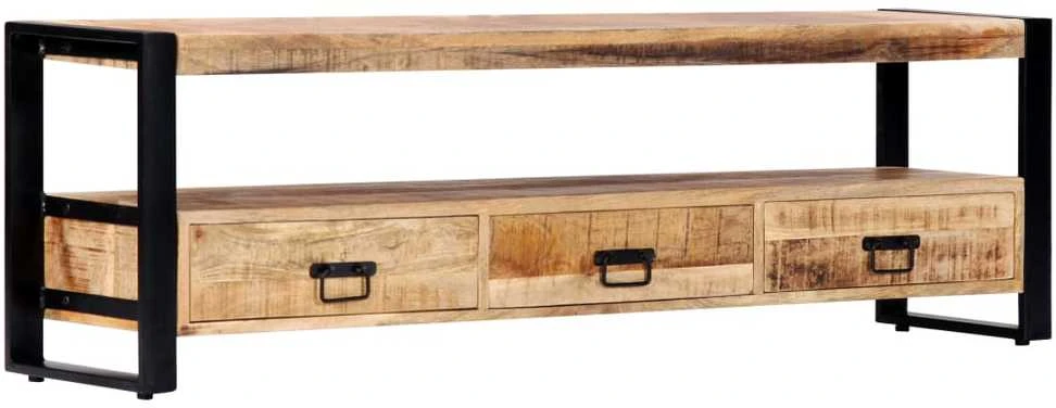 TV staliukas TV spintelė, 150x30x45cm, mango medienos masyvas