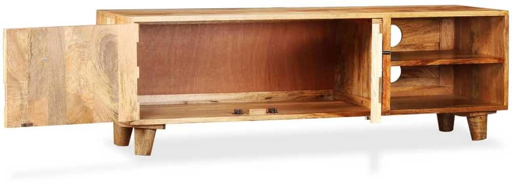 TV staliukas TV spintelė, masyvi mango mediena, 118x35x40cm