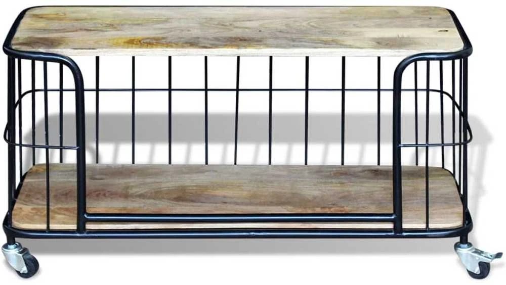 TV staliukas, masyvi mango mediena, 100x40x45 cm