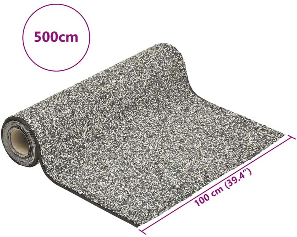 Tvenkinio danga su akmenukais, pilkos spalvos, 500x100cm