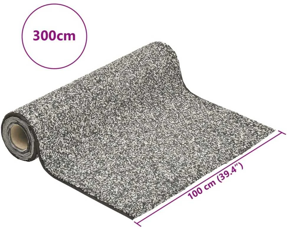 Tvenkinio danga su akmenukais, pilkos spalvos, 300x100cm