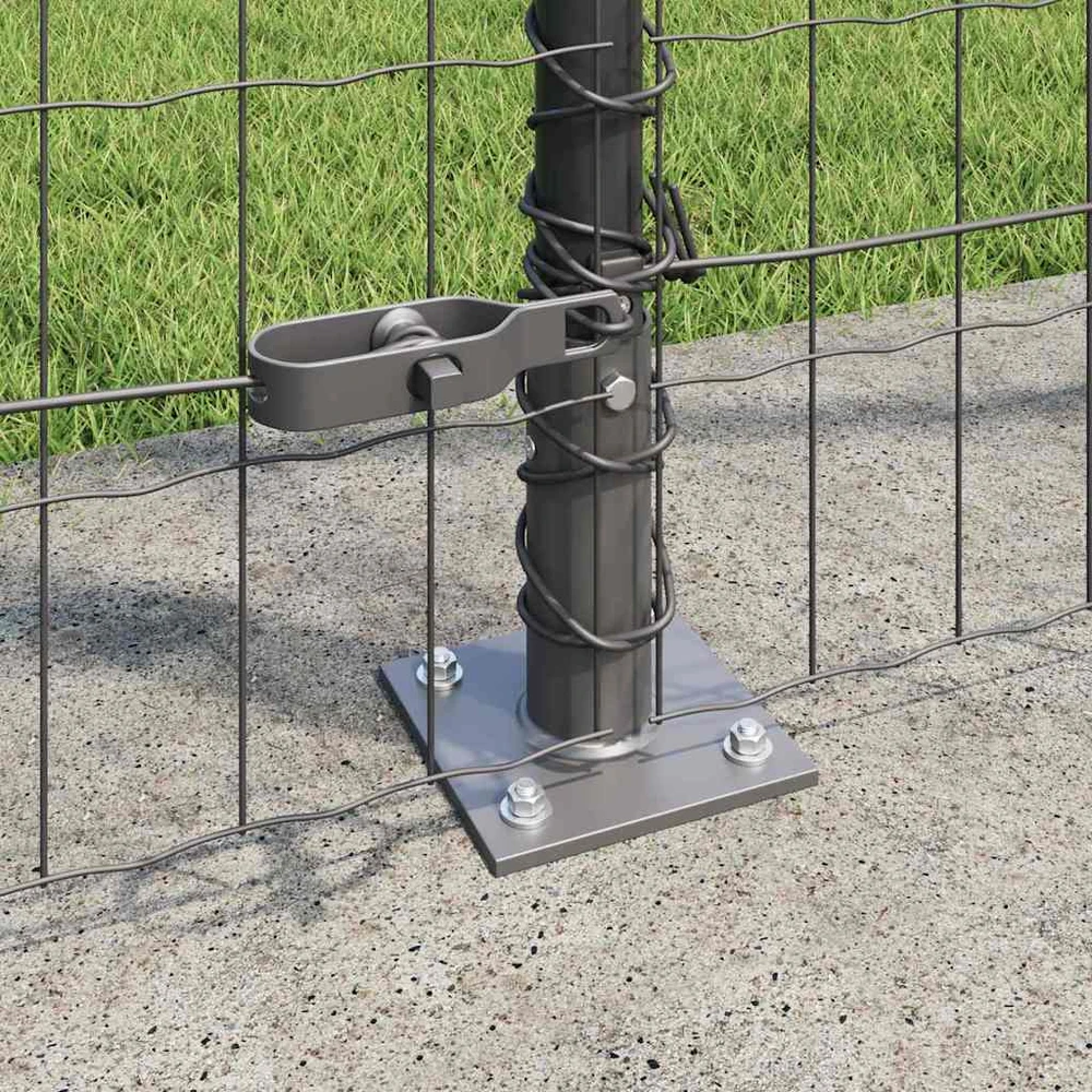 Eurų tvora su betono baze 10 x 1,6 m PVC dengtas plienas Pilka