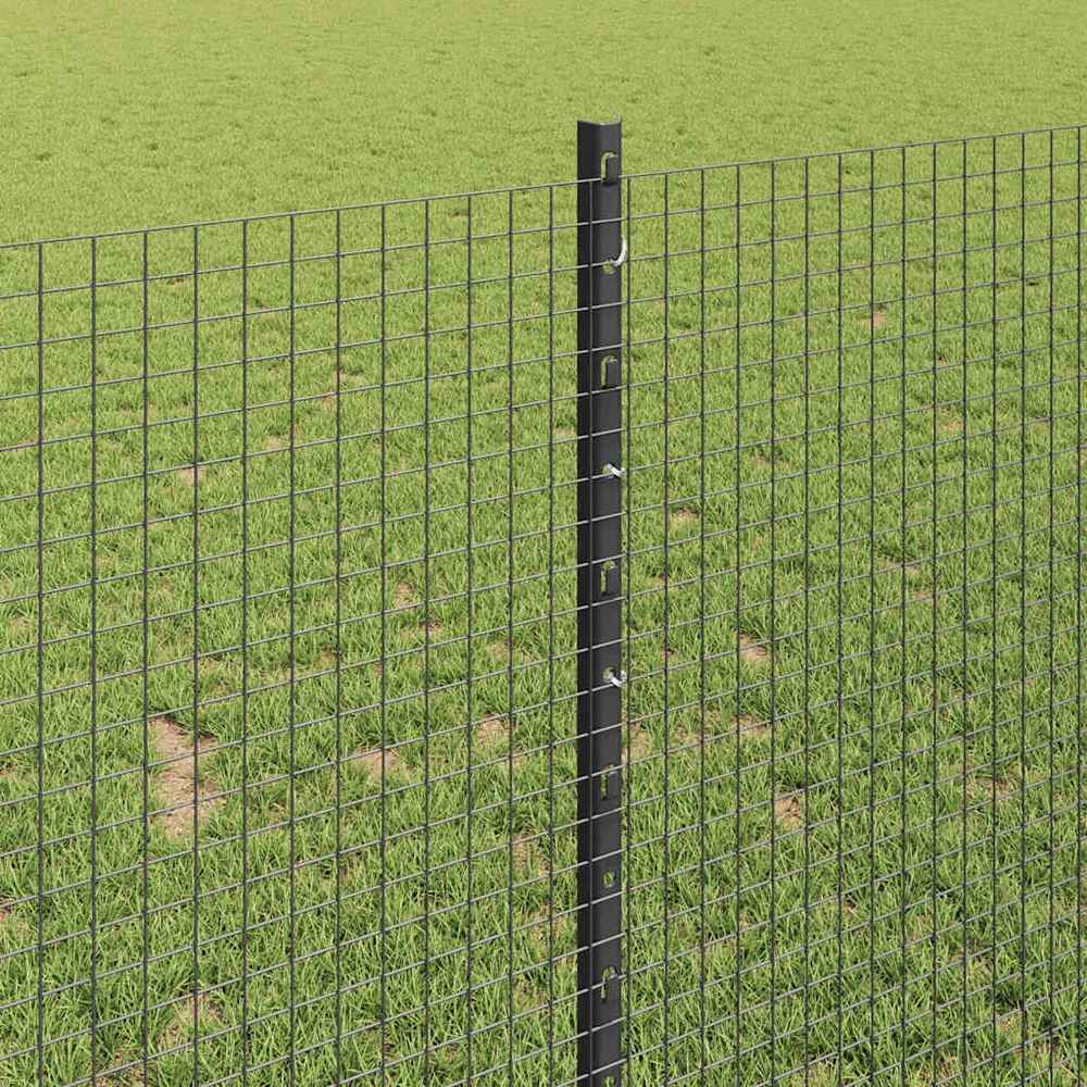 Suvirintas vielos tvora su stulpeliais 10 x 1 m Pilka Tinklelis