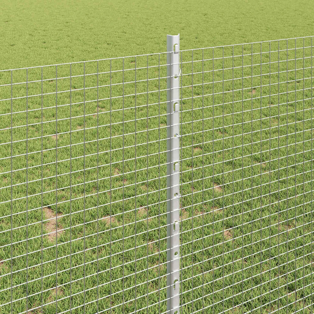 Suvirintas vielos tvora su stulpeliais 50 x 1 m Sidabrinė