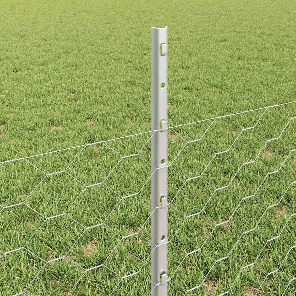 Hexagonal Fence with Post 10 x 0,5 m Galvanizuotas plienas